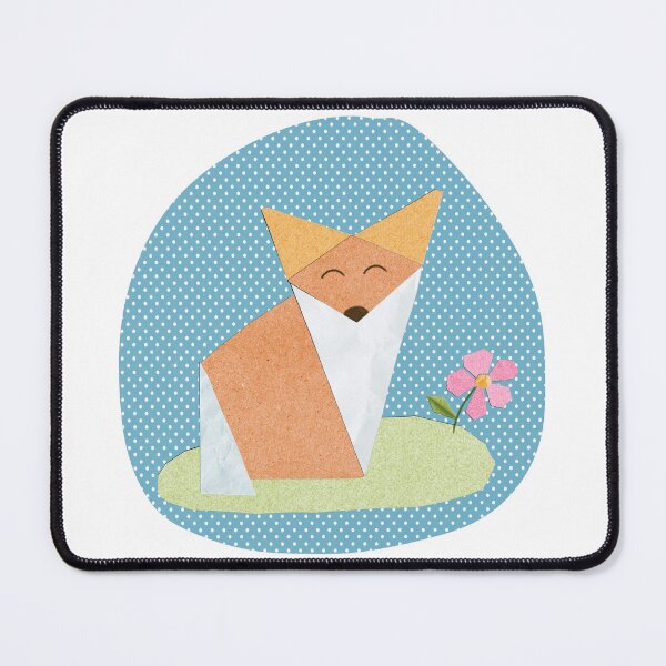 Item preview, Funny fox print in collage technic designed and sold by CherryFoxDesign.