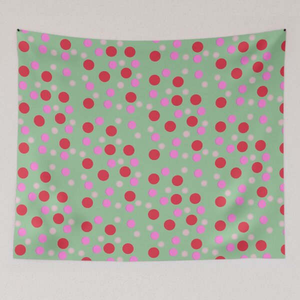 Item preview, Crimson Dots: Green Garden Backdrop designed and sold by herloque.
