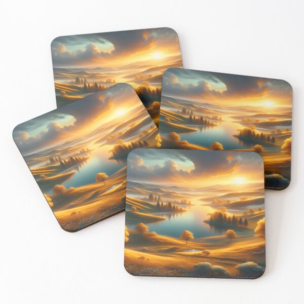 Item preview, A golden landscape with sunset designed and sold by bernhagen.