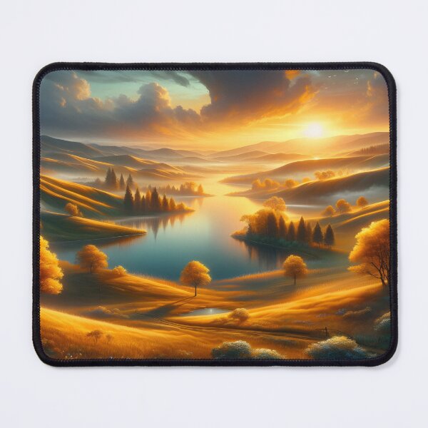 Item preview, A golden landscape with sunset designed and sold by bernhagen.