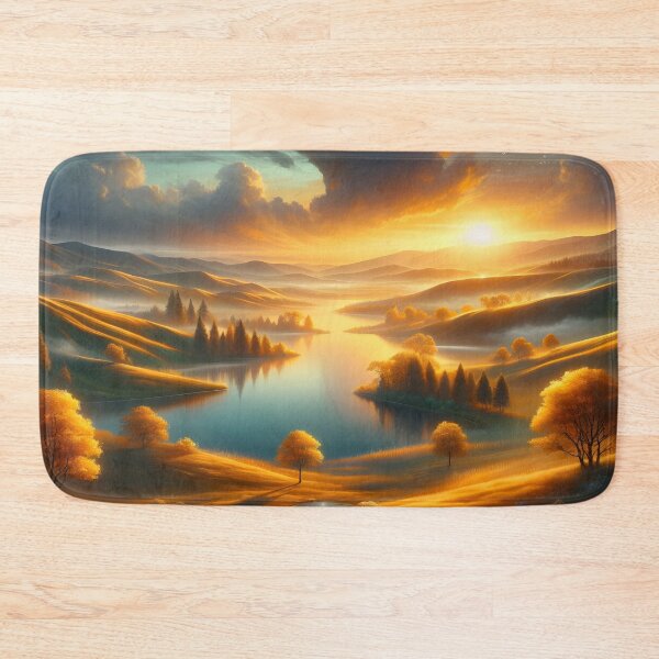 Item preview, A golden landscape with sunset designed and sold by bernhagen.