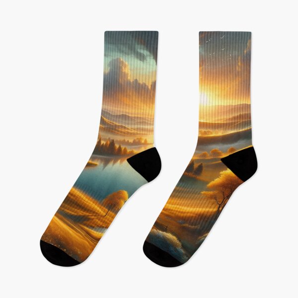 Item preview, A golden landscape with sunset designed and sold by bernhagen.