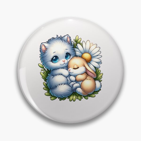 Item preview, kitty and bunny designed and sold by creativechaster.