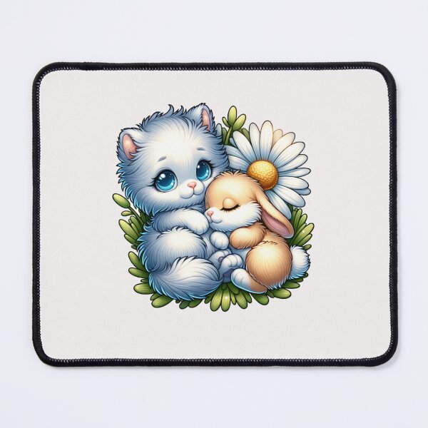 Item preview, kitty and bunny designed and sold by creativechaster.