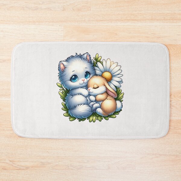 Item preview, kitty and bunny designed and sold by creativechaster.