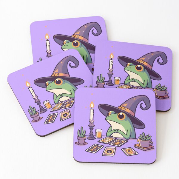 Item preview, Frog reading tarot cards designed and sold by maurirocha.