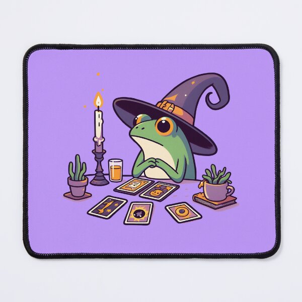 Item preview, Frog reading tarot cards designed and sold by maurirocha.