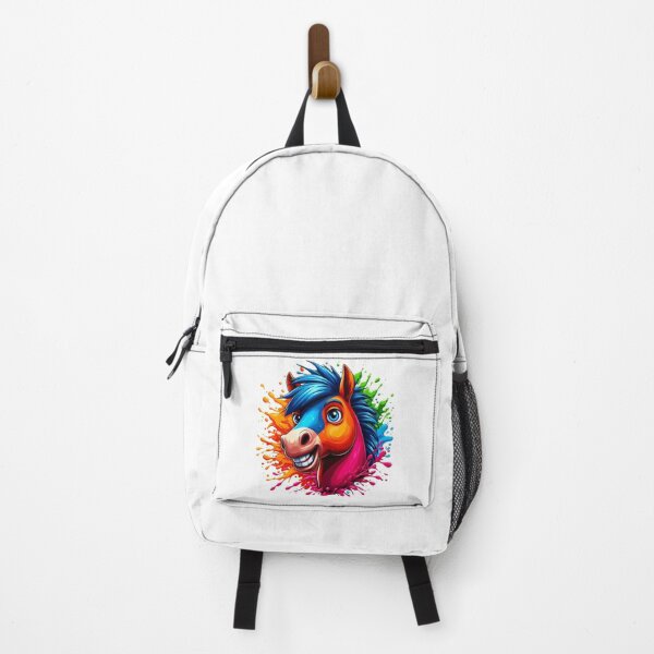 Item preview, Colorful cartoon horse head in paint splashes designed and sold by AD-Digital-Art.