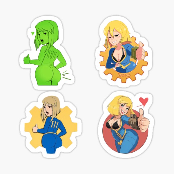 Vista previa del artículo con la obra «Paquete de pegatinas de Vault Girl», diseñado y vendido por PinUpPavilion.