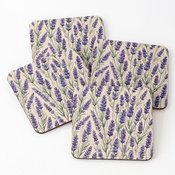 Item preview, Patrón de floración tranquila de flor de lavanda designed and sold by Ninjakandy.