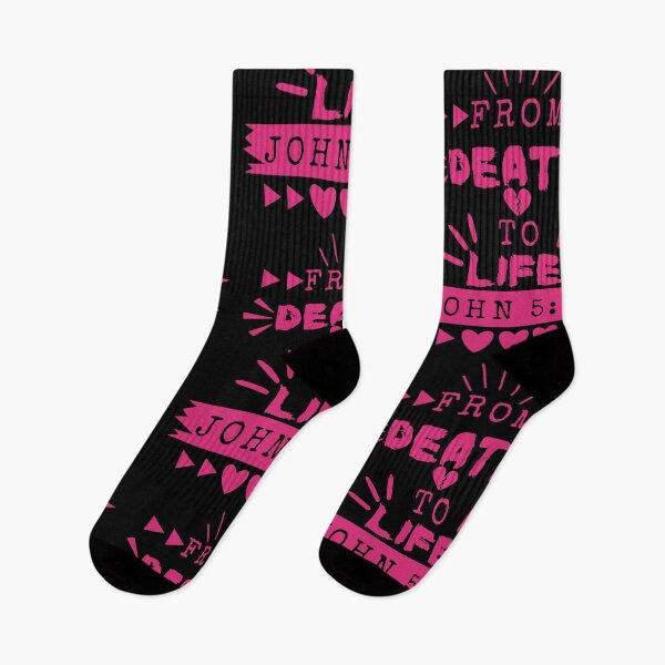 Item preview, From Death to Life, John 5: 24, Pink Design  designed and sold by MoriaStore.