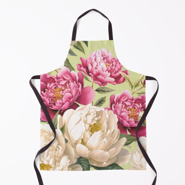 Item preview, White and Pink Peony Roses on Pistachio Green designed and sold by studio2940.
