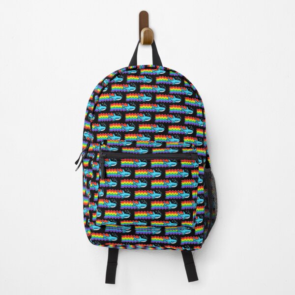 Item preview, Shark Celebrates LGBTQ Pride Pixel Art designed and sold by HeatherUnderground.