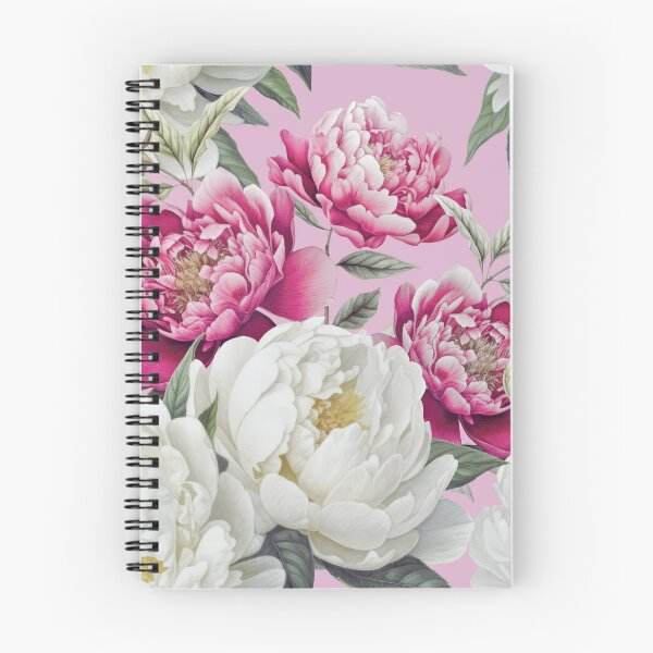Item preview, White and Pink Peony Roses on Musk Pink designed and sold by studio2940.