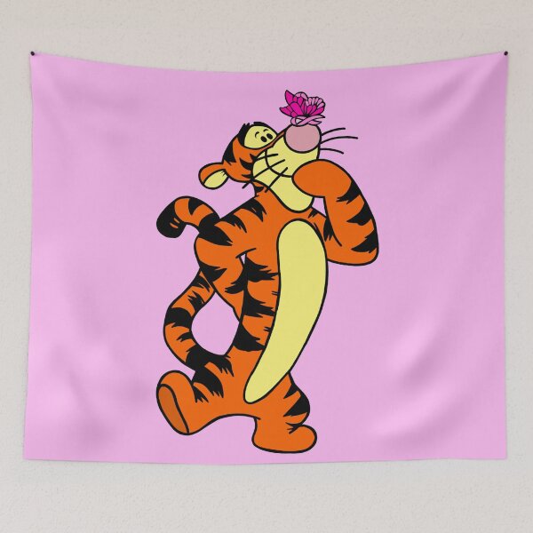 Item preview, Cartoon Tiger with Awareness Ribbon Butterfly (Pink) designed and sold by CaitlynConnor.