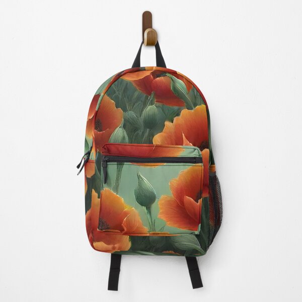 Artikelvorschau, Vintage leuchtend orange Mohnblumen entworfen und verkauft von Astralia.
