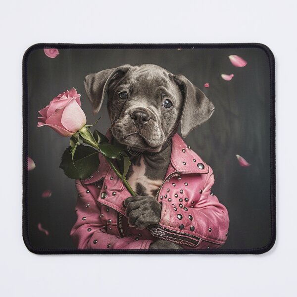 Item preview, Staffy With A Rose designed and sold by Nocturne  Paws.