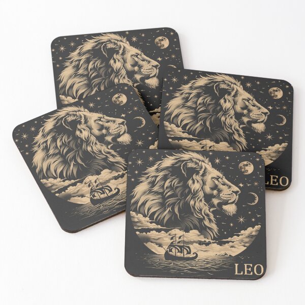 Item preview, Zodiac Sign Leo Design Celestial Stars Moon Viking Ship designed and sold by CarpanaBay.