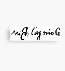 Signature of Michelangelo Metal Print