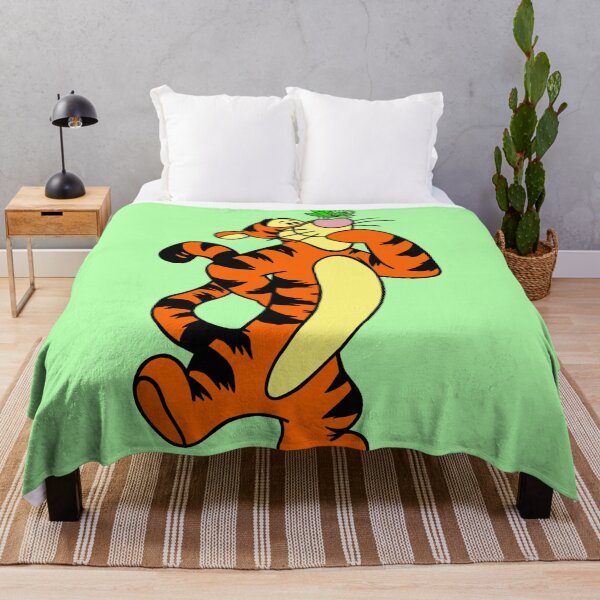 Aperçu de l'œuvre Tigre de dessin animé avec papillon en ruban de sensibilisation (vert) créée et vendue par CaitlynConnor.