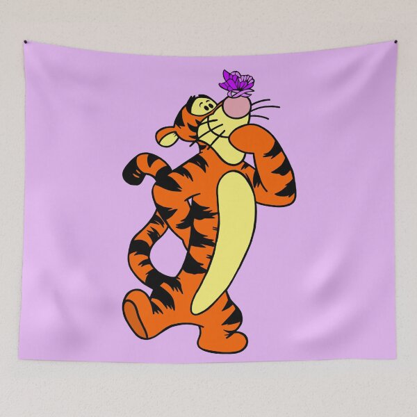 Item preview, Cartoon Tiger with Awareness Ribbon Butterfly (Purple) designed and sold by CaitlynConnor.