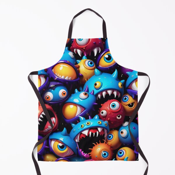 Aperçu de l'œuvre Funny Monster Face Pattern créée et vendue par TheArtOfPat.