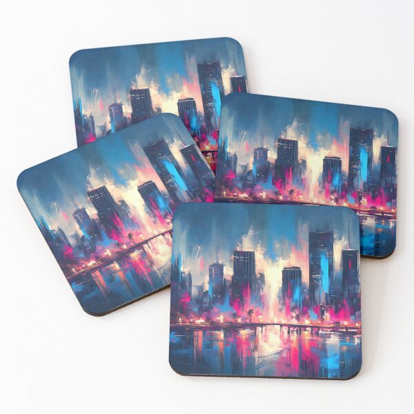 Item preview, Neon reflections of urban lights designed and sold by PetitPozzi.