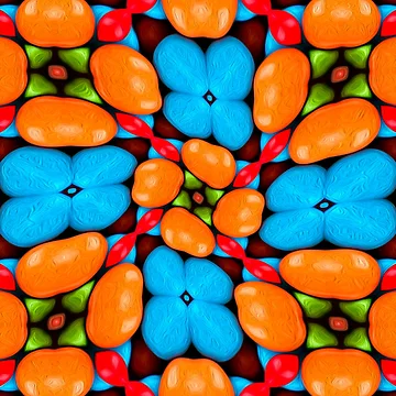 Artwork thumbnail, Colorful Floral Variation Pattern by Patternflower