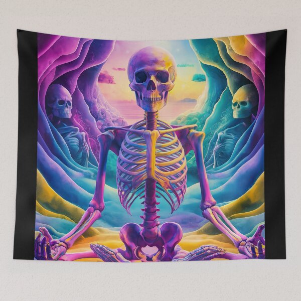 Item preview, meditating skeleton designed and sold by ururuty.
