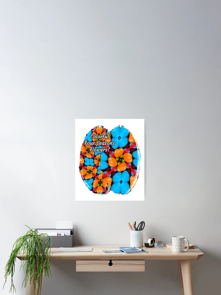 Thumbnail 2 of 3, Poster, Colorful Floral Variation Pattern designed and sold by Patternflower.