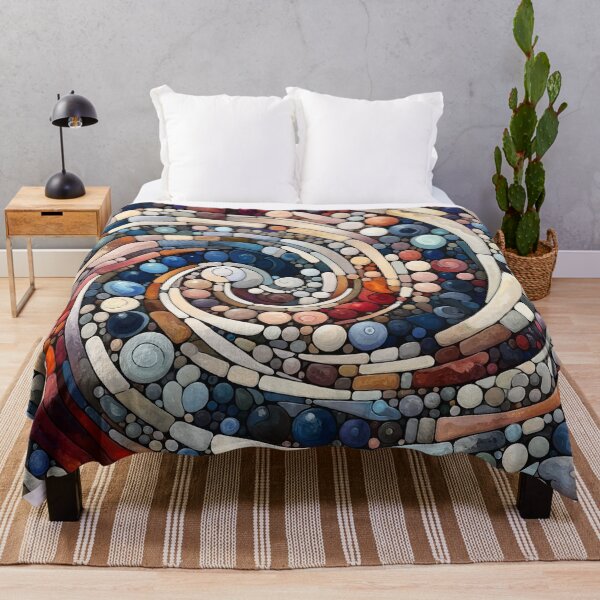 Item preview, Whirlpool of Color - Abstract Pebble Spiral Art designed and sold by FarBeyound.