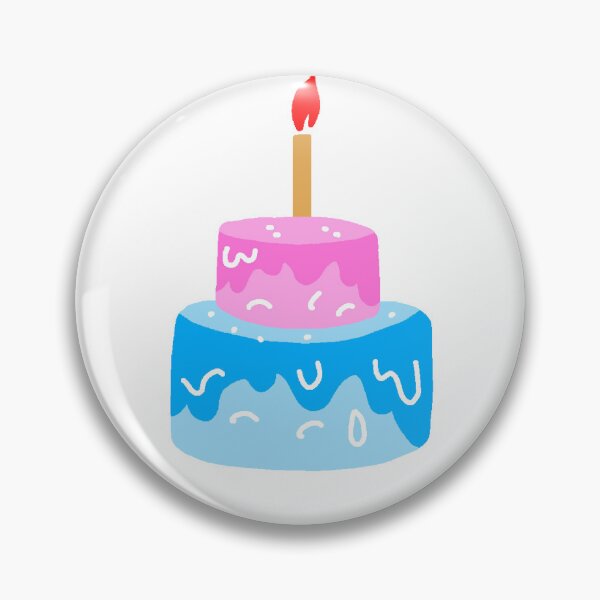 Item preview, Birthday Cake-Pink Blue designed and sold by Fabricatemyart.