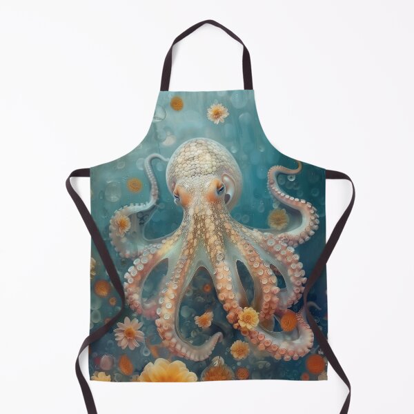 Item preview, "Octopus in Floral Haven" designed and sold by MacroArtHub.