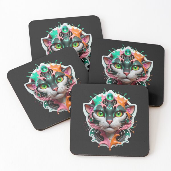 Item preview, Cute Kitty Cat Paint Splash Portrait designed and sold by TheArtOfPat.