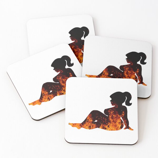Item preview, Curvy Silhouette, Mudflap Girl with Flames designed and sold by Goodmanmedia.