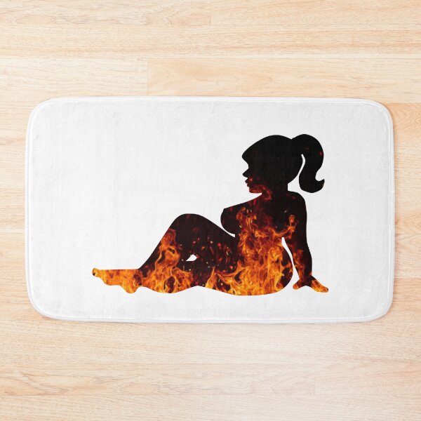 Item preview, Curvy Silhouette, Mudflap Girl with Flames designed and sold by Goodmanmedia.