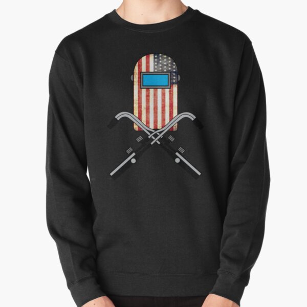 American Welder | USA Flag Welding Hood Pullover Sweatshirt