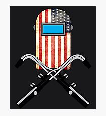 American Welder | USA Flag Welding Hood Photographic Print