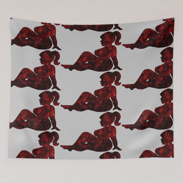 Item preview, Curvy Silhouette, Mudflap Girl with Flames designed and sold by Goodmanmedia.