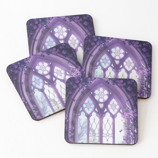 Item preview, Purple Gothic Window designed and sold by conjuredscrolls.