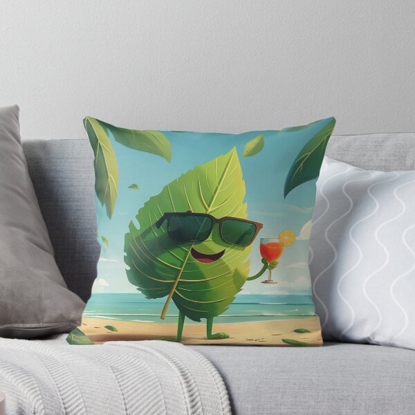 Item preview, Cheerful Leaf Character on Beach designed and sold by palmyst.