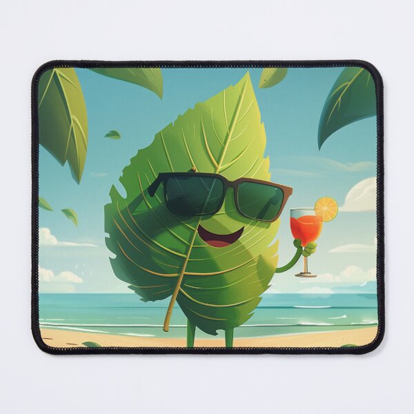 Item preview, Cheerful Leaf Character on Beach designed and sold by palmyst.