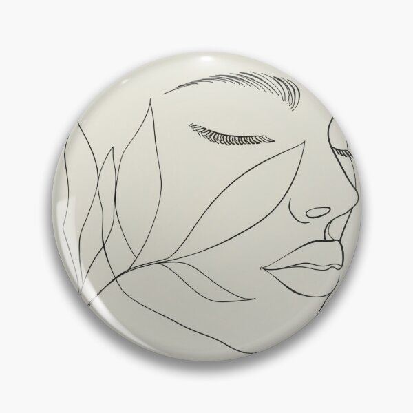 Item preview, Minimalist Line Art of Woman and Leaf designed and sold by palmyst.