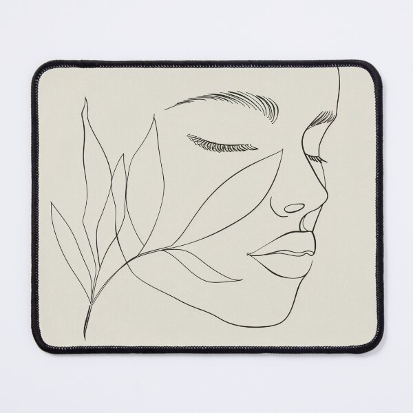 Item preview, Minimalist Line Art of Woman and Leaf designed and sold by palmyst.