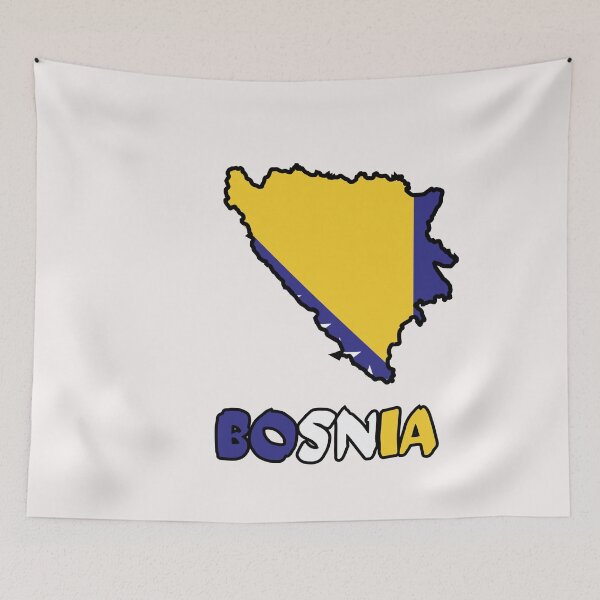 Item preview, Bosnia Flag Map designed and sold by AnimalsDH305.
