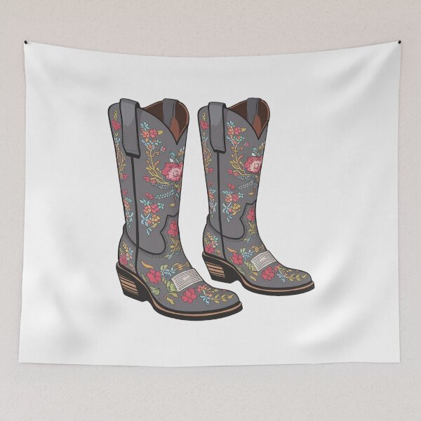 Item preview, Floral boots designed and sold by dreadsteve.