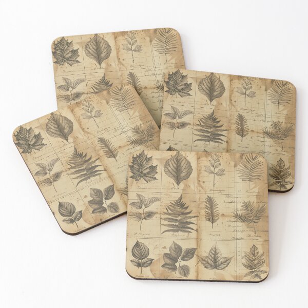Item preview, Antique Botanical Leaf Illustration Collage designed and sold by palmyst.