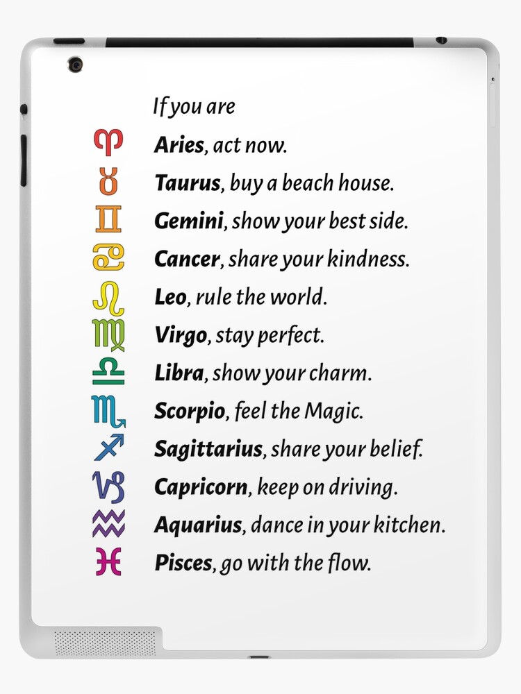 All 12 zodiac signs with individual sayings