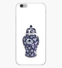Navy Blue White Hamptons Ginger Jar Chinoiserie Vase Art iPhone Case