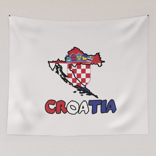 Item preview, Croatia Flag Map designed and sold by AnimalsDH305.